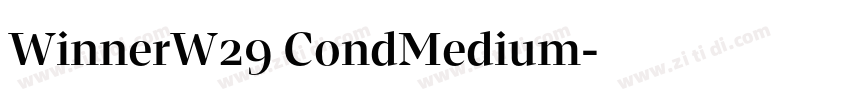 WinnerW29 CondMedium字体转换